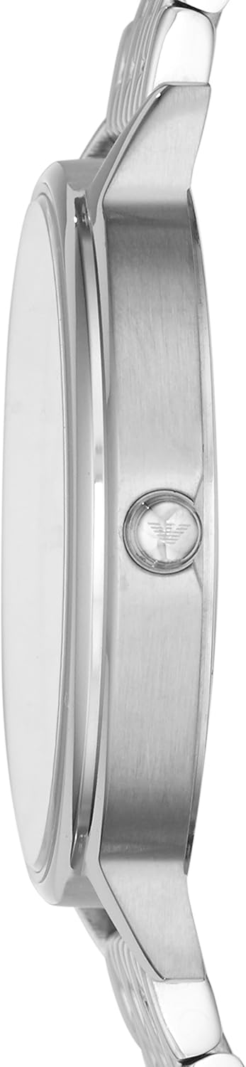 Emporio Armani Orologio da donna, movimento a due lancette, cassa in acciaio inossidabile da 32 mm con bracciale in acciaio inossidabile, AR11112