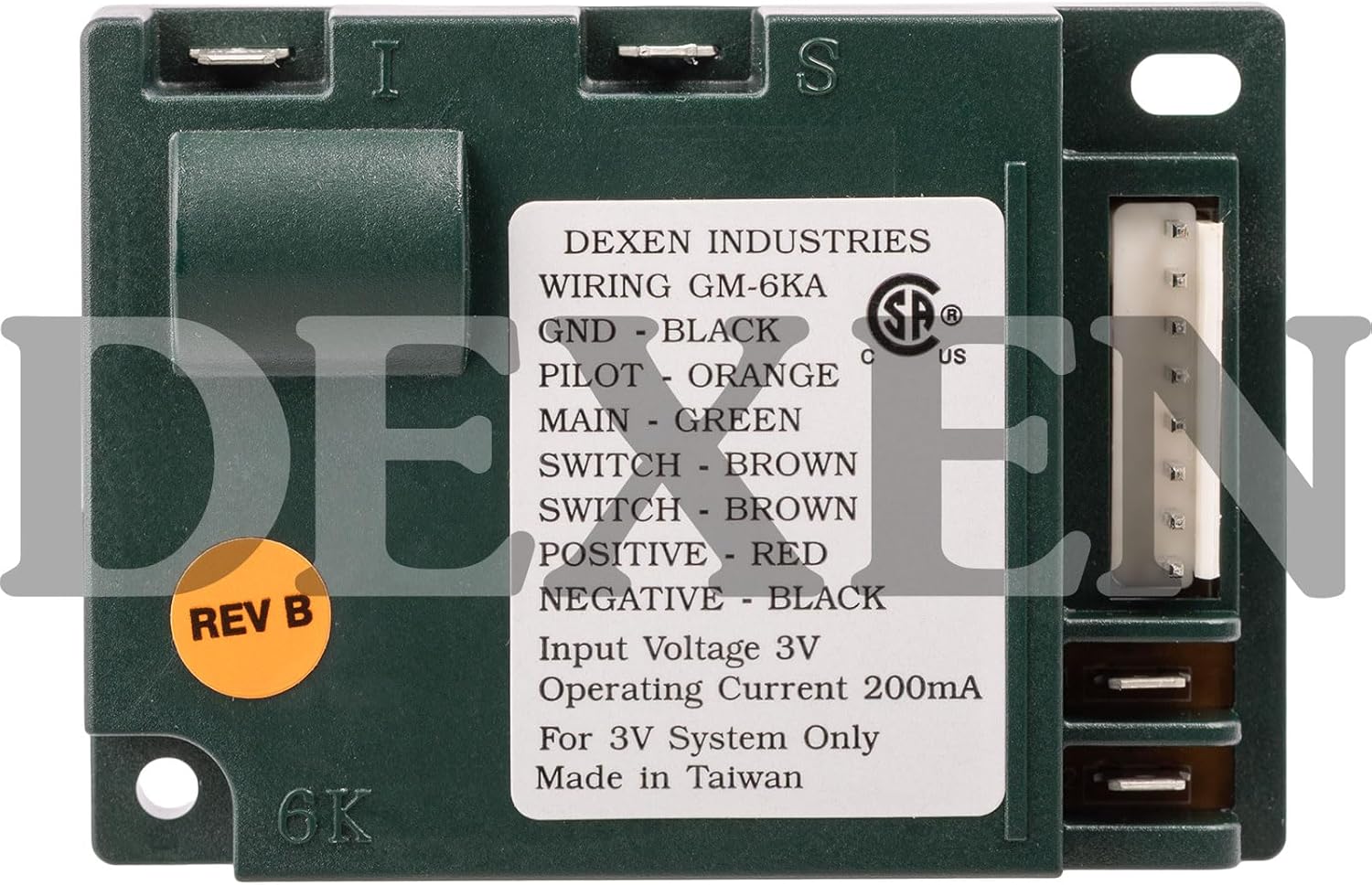 GM-6KA Original Equipment Manufactuer CSA Certified 3 Volt IPI Fireplace Ignition Control Module for Direct Vent Gas Fireplaces, Pedestal Stove, Logs Sets and Other Hearth Products.