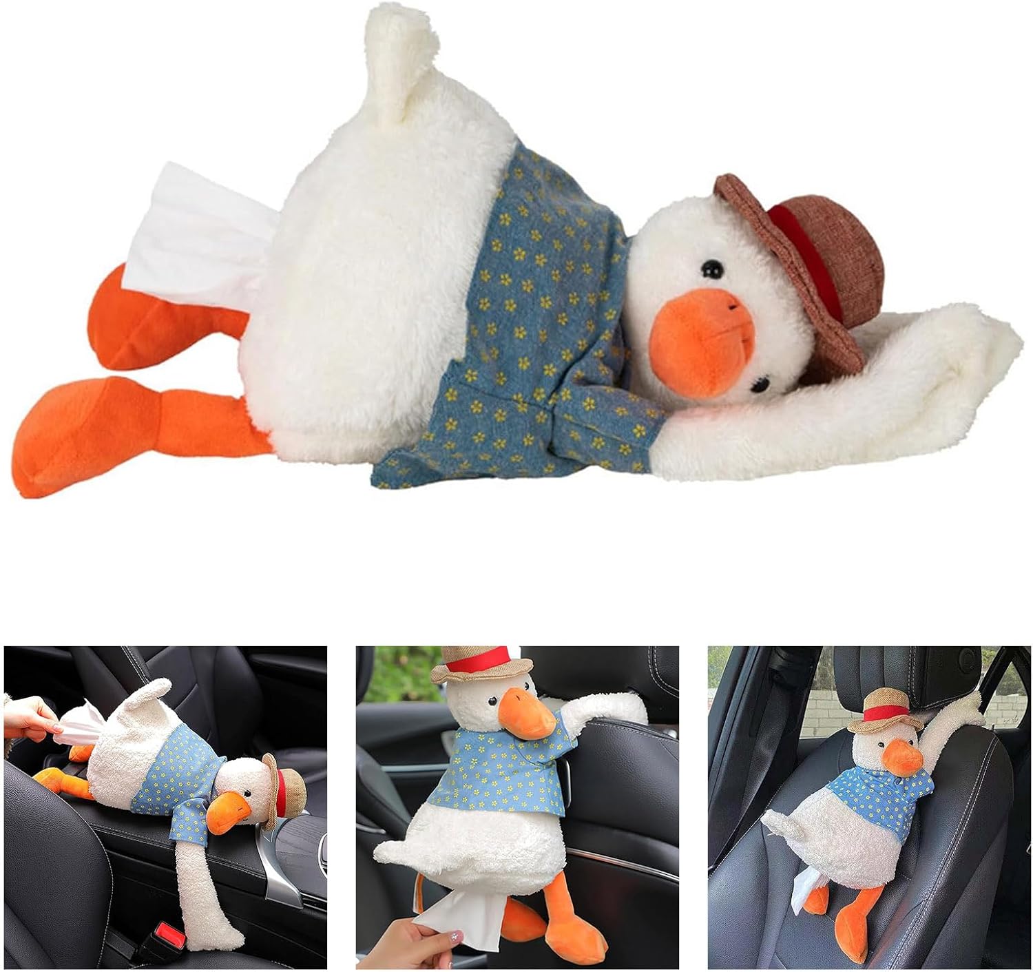 Animal Pattern Paper Case Cartoon Car Headrest Tissue Box Dispenser Tissue Holder Auto Accessories Car Home Organizers image 2