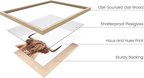 Miniatura 2 de HAUS AND HUES Arte de pared de vaca de las tierras altas, estampado de vaca de las tierras altas y arte de pared de toro, decoración de pared de