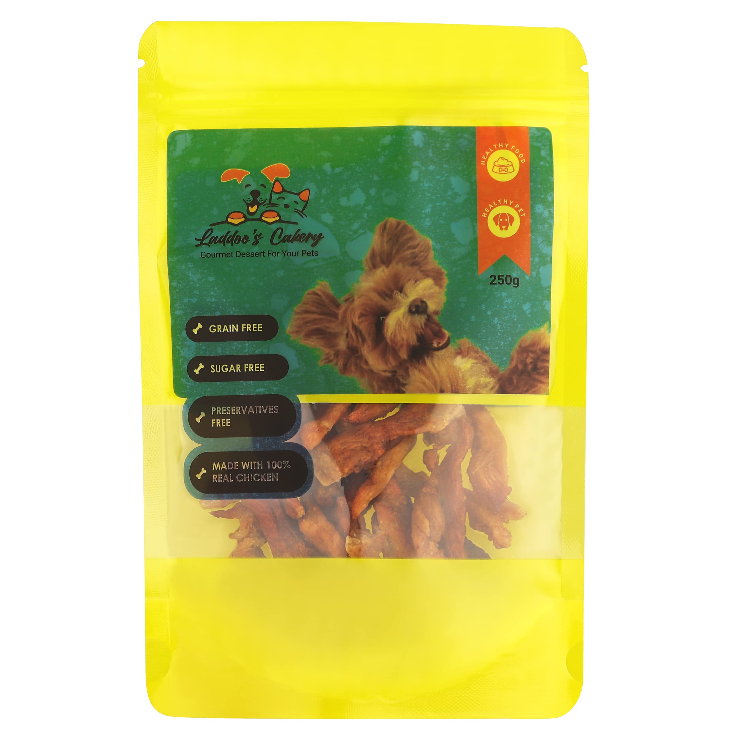 Laddoo’s Cakery Natural Grain Free Chicken Jerky Dog Treat with High Source of Protein for Health and Training (Chicken - 250gm) (B0C6B2B9MC) Amazon Price History, Amazon Price Tracker