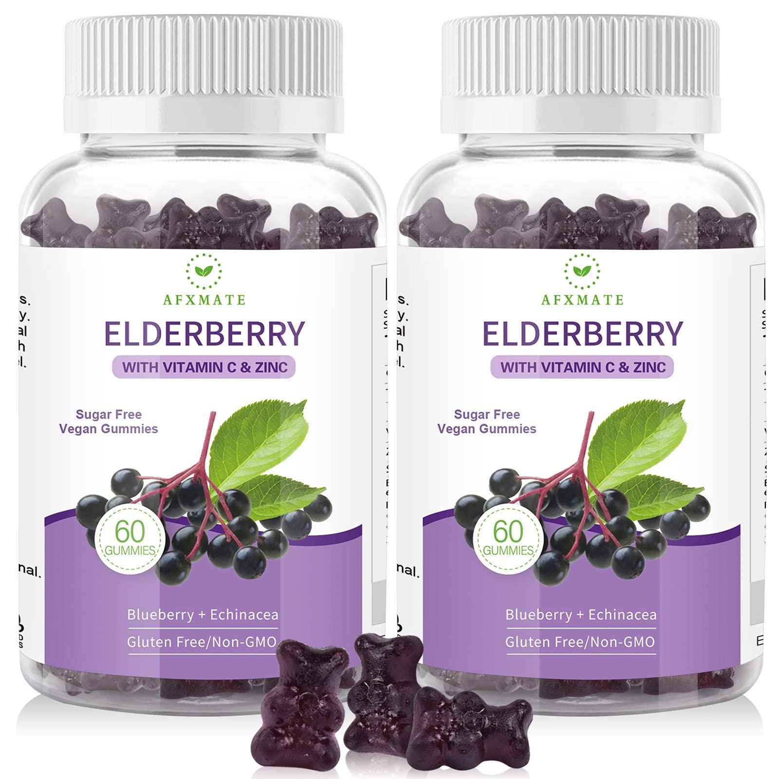 AFXMATE Sambucus Black Elderberry Gummies for Adults and Kids