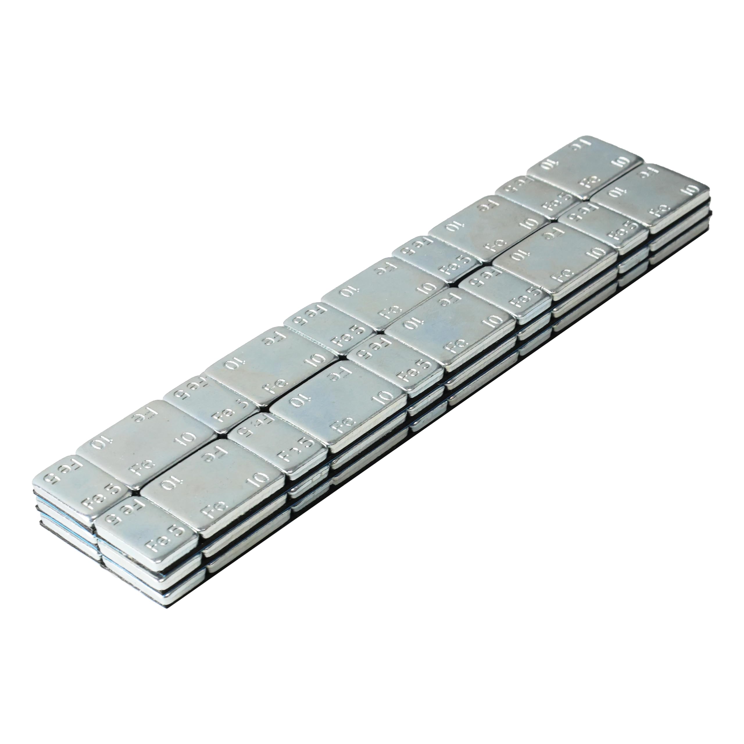 Stick sui pesi della ruota, 5 g x 5 + 10 g x 5 bande adesive per bilanciatore di pneumatici peso barra adesiva 6 strisce