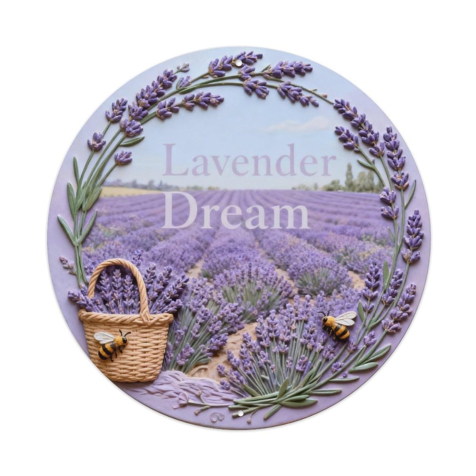 Lavender Dream Metal Tin Sign Plaque