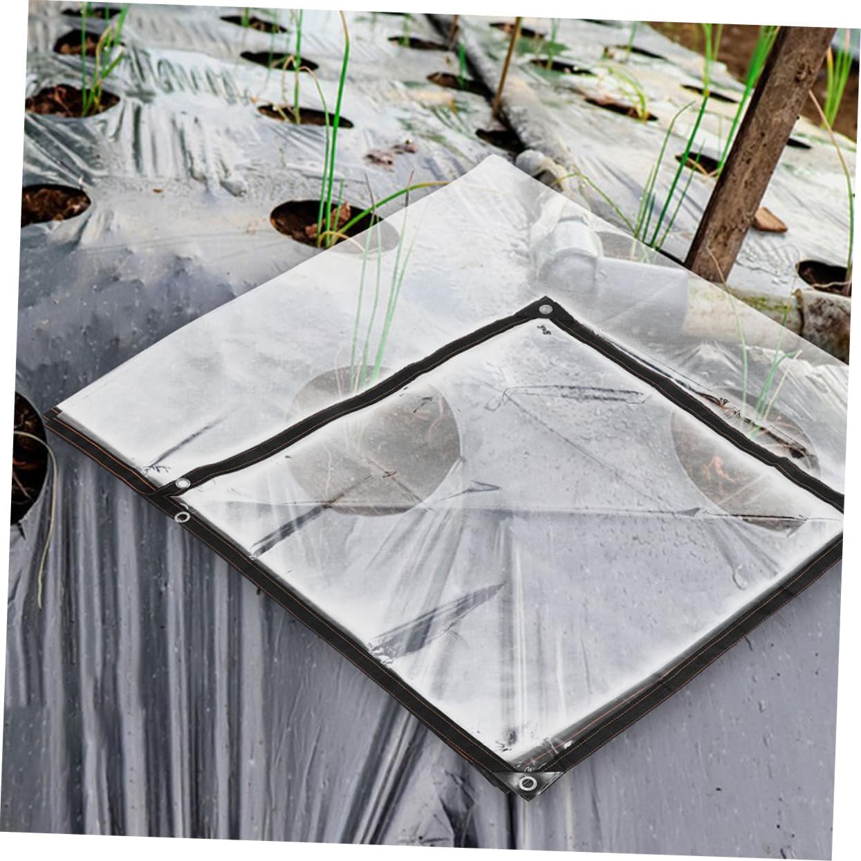 Vinyl Tarpaulin Greenhouse Cover Weatherproof Rain Cover for Farming Cars Outdoor Use Sunshade Tarps