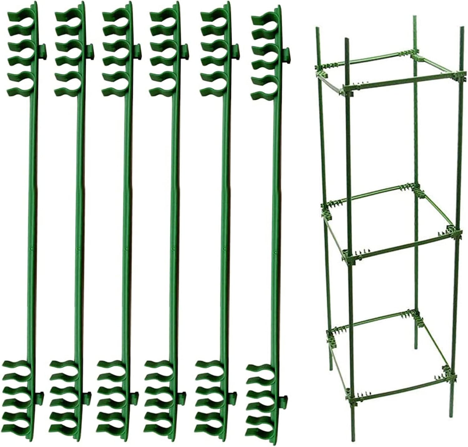6Clips Expandable Trellis Connectors Stake Arms for Tomato