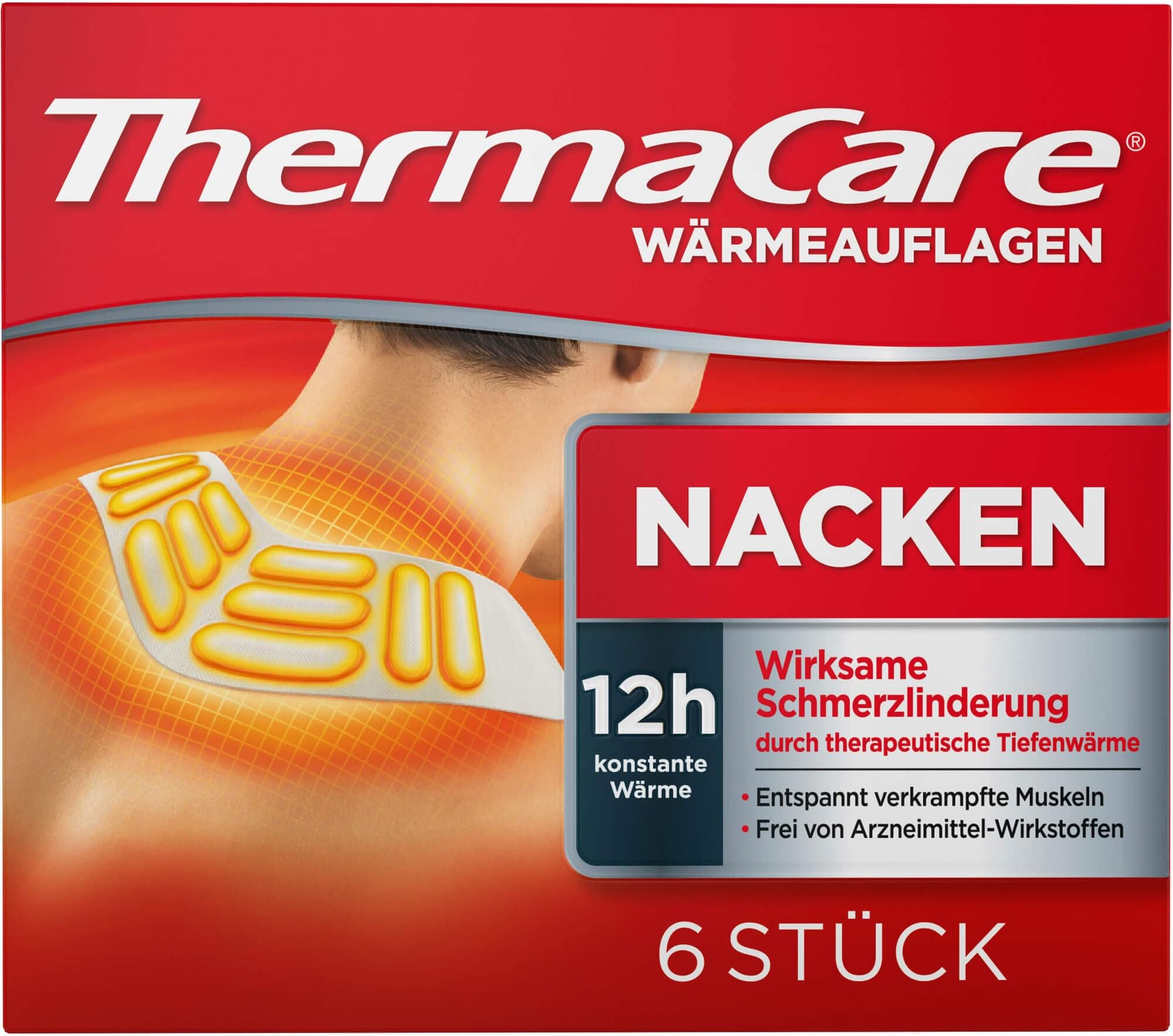 Therapeutic Thermal Patches for Neck, Shoulder and Wrist Pain - Up to 16 Hours of Prolonged Pain Relief - Does Not Contain Drugs - Saving Format 6 Patches