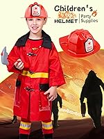 Vista 3 de 48/54/ 90 Pcs Pack Firefighter Hats Bulk Red Fire Chief Helmets Plastic Fireman Hat for Halloween Firefighter Party
