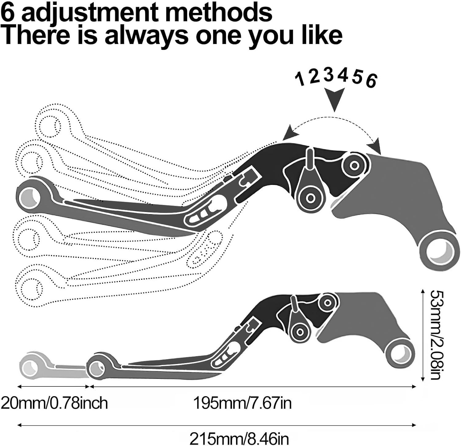 for Kawasaki NINJA500 Ninja 500 Z500 Z 500 SE ABS 2024 2025 Motorcycle Clutch Lever Adjustable Handlebars Brake and Clutch Levers Set (Black)