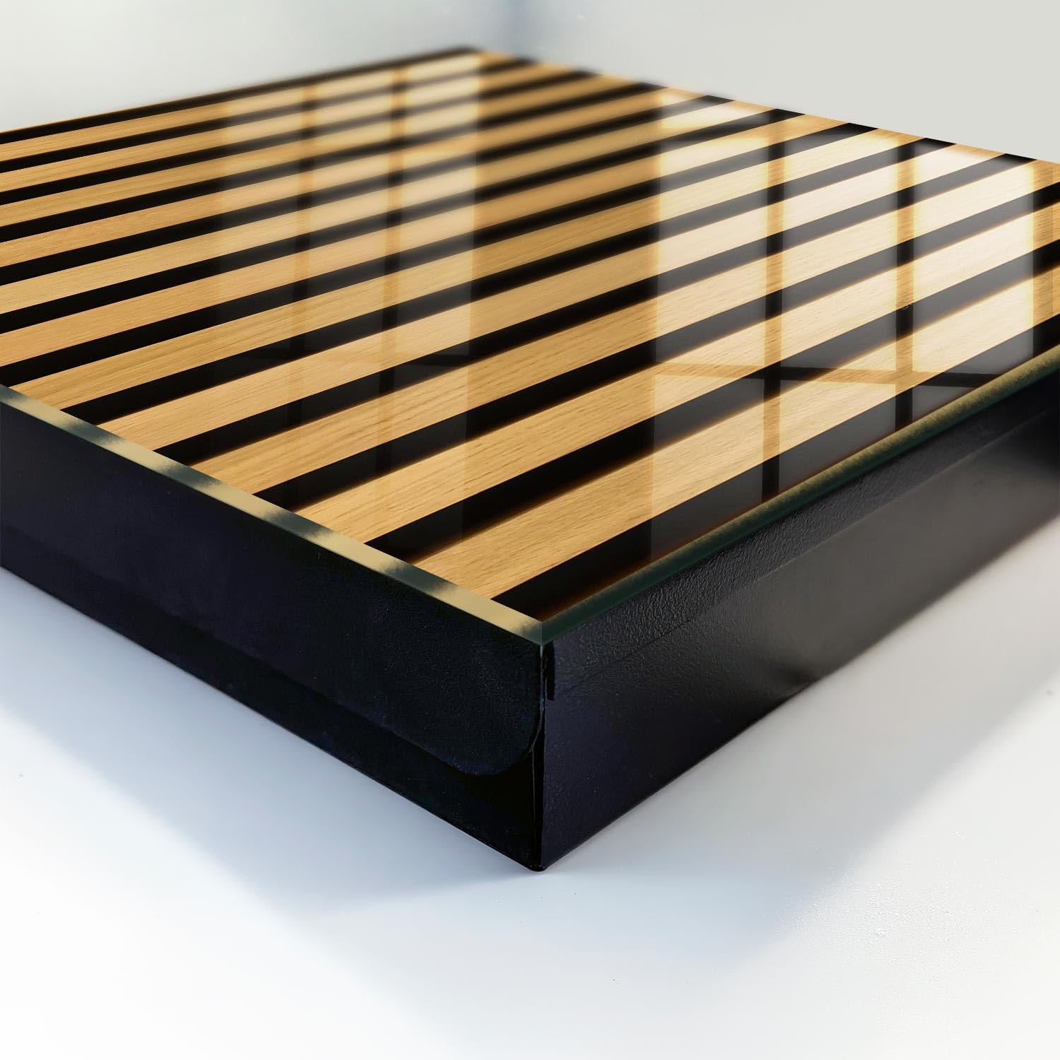 Cassetta portachiavi in vetro 30x30 cm Struttura in legno Porta Destra Nero | Appendiabiti | Bacheca | Vetrinetta | Nicchia | Casellario | Armadio | Gancio | Quadro | Mobiletto | Contenitore | Supporto