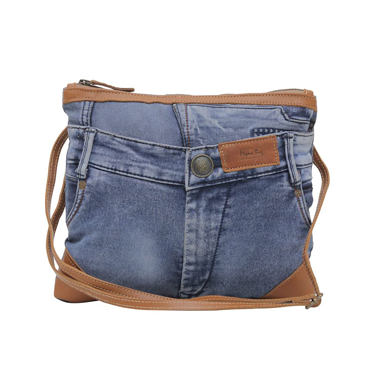 Myra Bag Western Leather Shoulder Bag For Women - Upcycled Canvas Crossbody Bag Vibrant Laces - Product Details