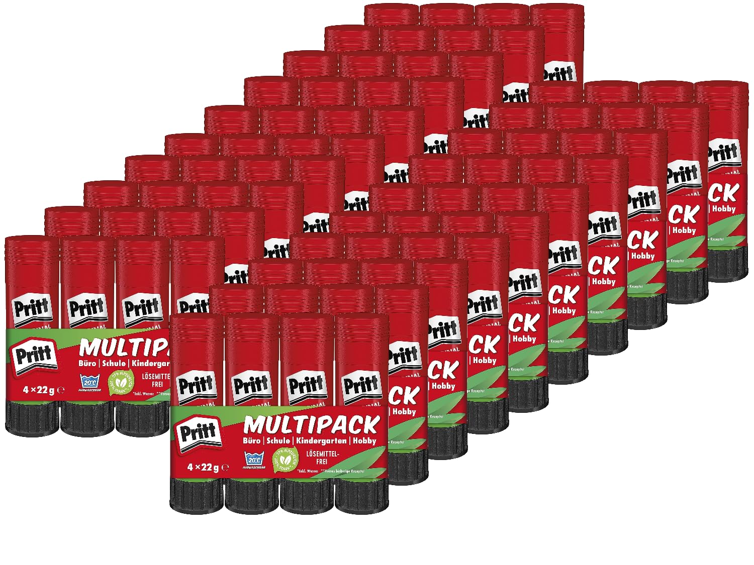 Pritt Colla stick, sicura e adatta ai bambini, per lavori di arte e artigianato, colla forte per scuola e cancelleria, 20 x 4 x 22 g Pritt Pen