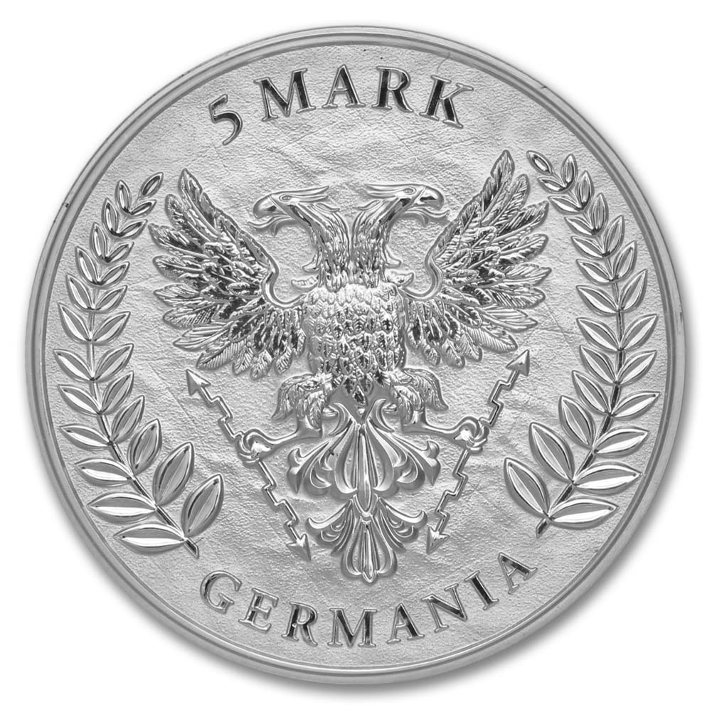 2021 DE 1 oz German Silver Germania Coin Brilliant Uncirculated (in Capsule) with Certificate of Authenticity 5 DM BU