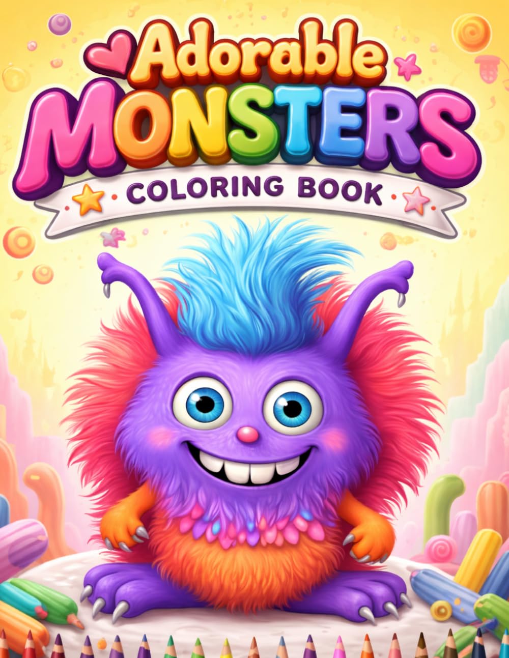 adorable monsters coloring book: cute monster coloring book for kids adorable creatures coloring pages funny monsters coloring book kawaii monster ... kids Creatures for Relaxation and Stress