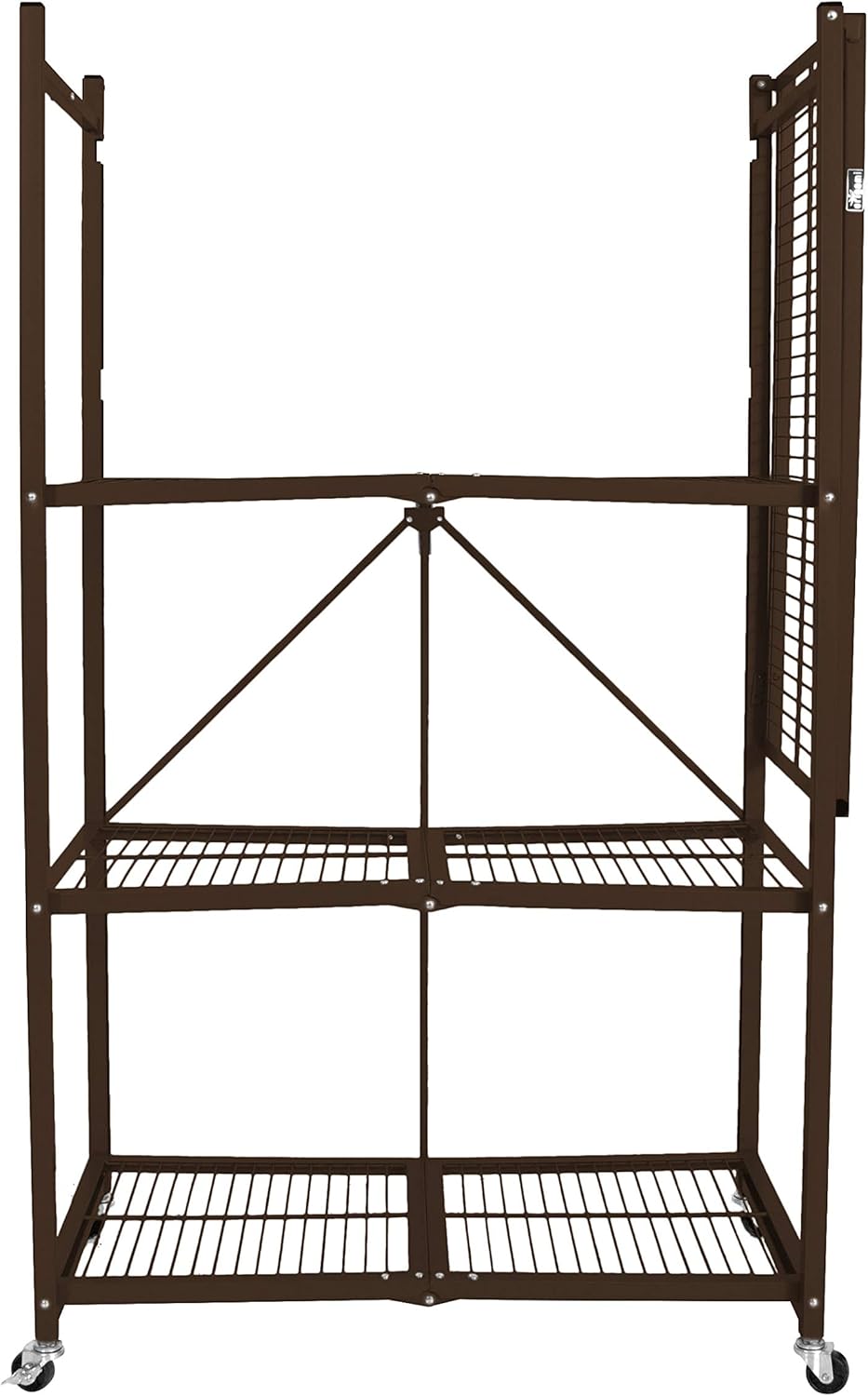 Origami Foldable 4-Shelf Storage Rack, Large, Brown