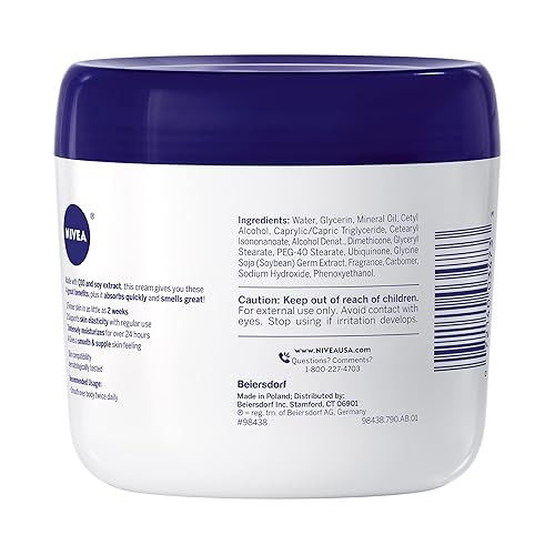 Miniatura 7 de NIVEA Skin Firming Q10 Crema corporal 4 en 1 hidratante corporal con aroma fresco, crema reafirmante para la piel enriquecida con Q10, tarro de 13.5