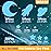 Glow in The Dark Stars for Ceiling, Outer Space Blue Wall Stickers,Galaxy Universe Wall Decal Shooting Stars Rockets,508 Pcs for Kids Boys Girls Bedroom Nursery Playroom Room Decoration