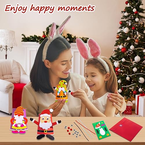 Miniatura 6 de CARFRULTER Juego de 16 manualidades de Navidad para niños de 3 a 8 años, vasos de papel, personajes de Navidad, manualidades, regalo de Navidad,