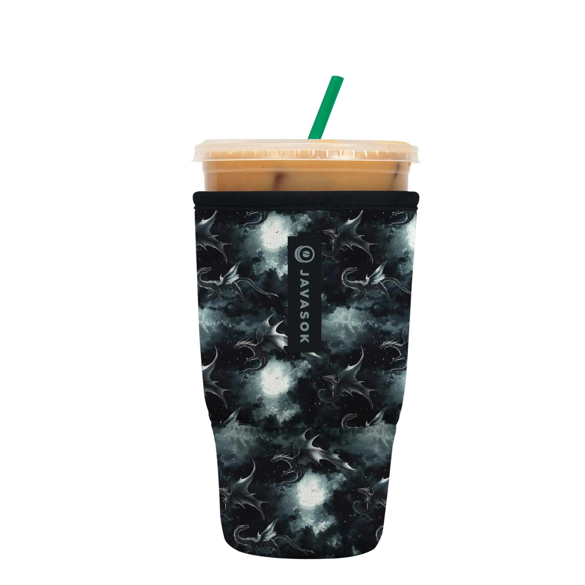 Sok It JavaSok Iced Coffee &amp; Cold Soda Insulated Neoprene Cup Sleeve (Dragon Lore, Large: 30-32oz)