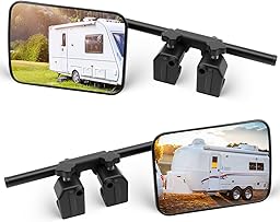 KAOLALI Espejos Caravana, 2 Piezas Coche Retrovisores, Espejos Exteriores Retrovisores de Caravana, Caravana Coche para Remolque Furgoneta Camion Tractor Universal