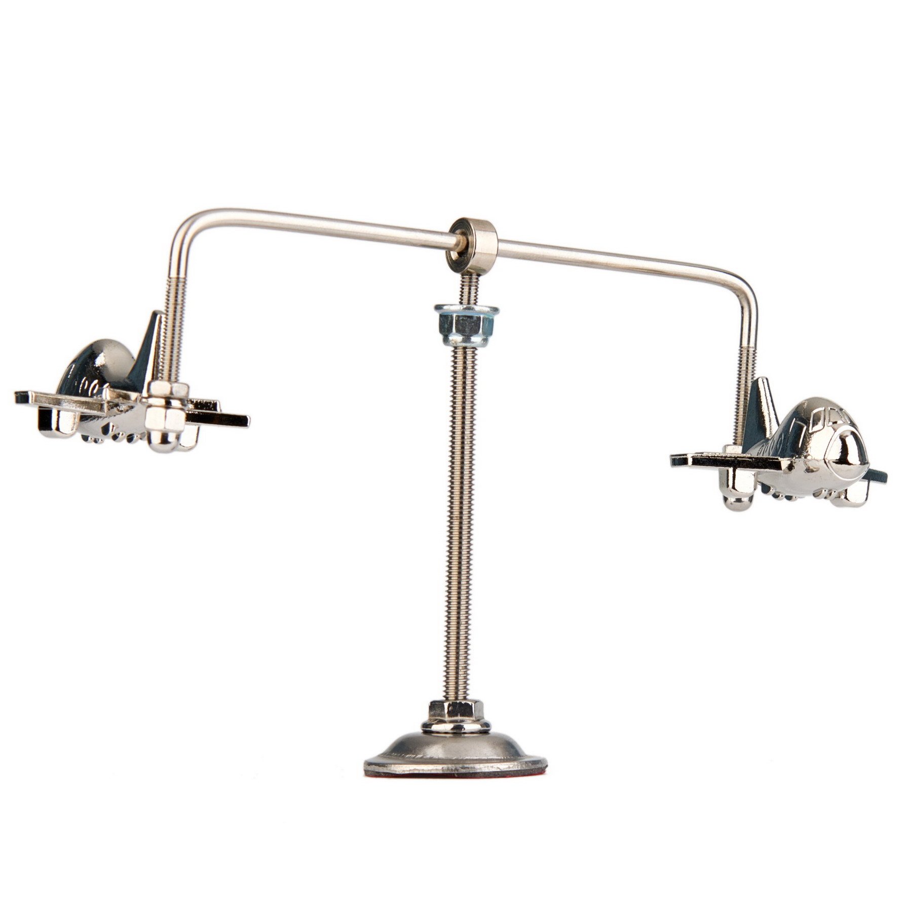 SunnytechMini Steel Physics Toy Kinetic Art Balance Toy Balancing Decompressive Science Psychology Car Home Office Toy for Desk Decor Toy Plane WJ151