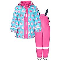 Playshoes Tuta impermeabile in due pezzi, gufi rosa, 86