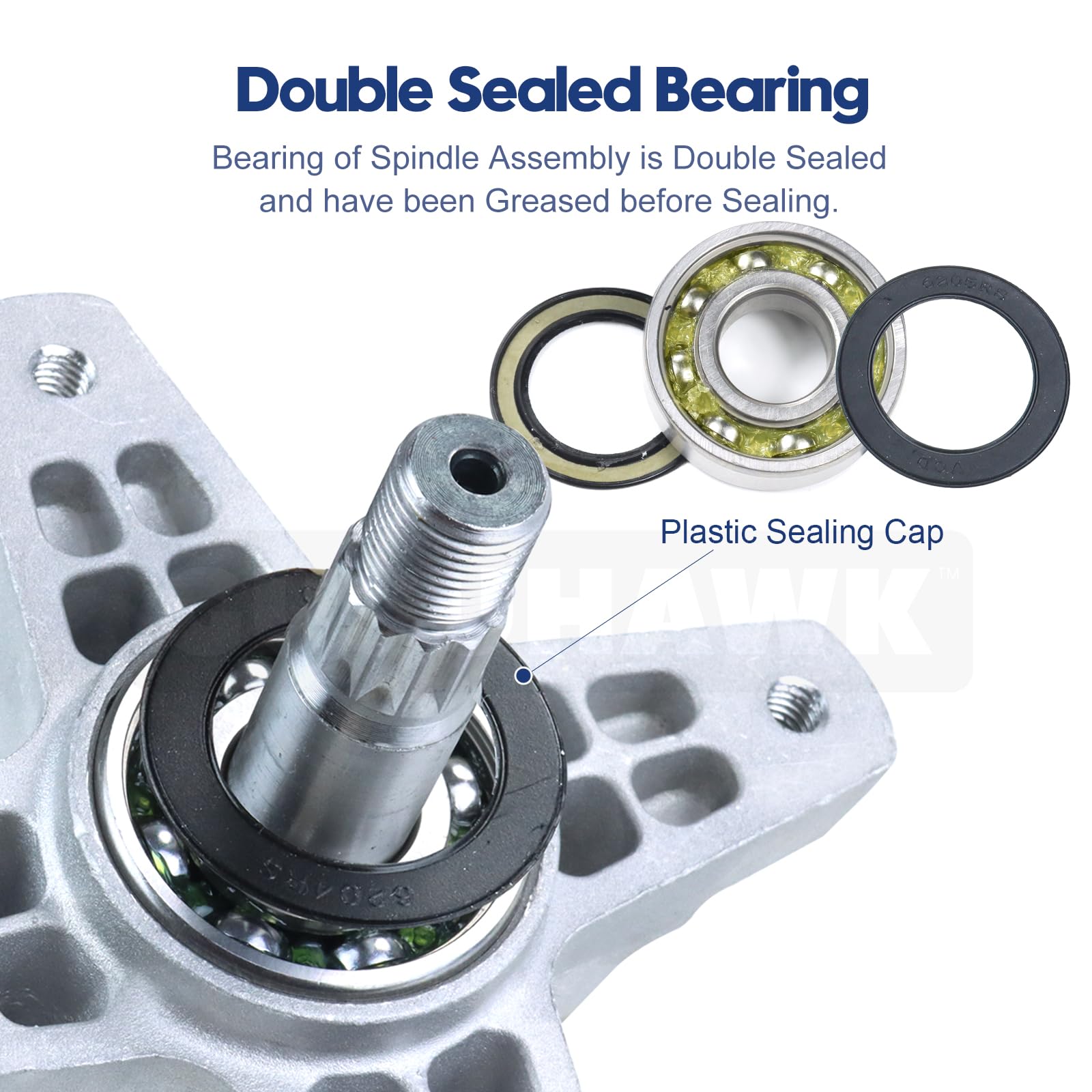 Amazon.com : GUSUHAWK 2 Pack Pre-Greased 918-06977A Spindle