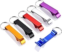 Mcyye 6-Pack Colorful Aluminum Keychain Beer Bottle Openers - Durable, Portable, Multi-Color Set for Easy Bottle Opening