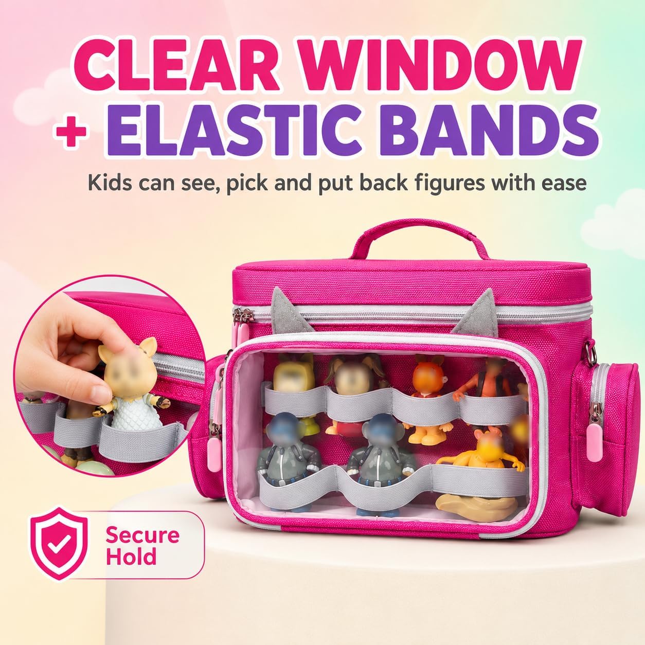 Travel Storage Bag for Toniebox - Compatible with 2/1 Starter Set, for Tonies Figures, Headphones & Charging Station, with Handle & Shoulder Strap (Case Only)