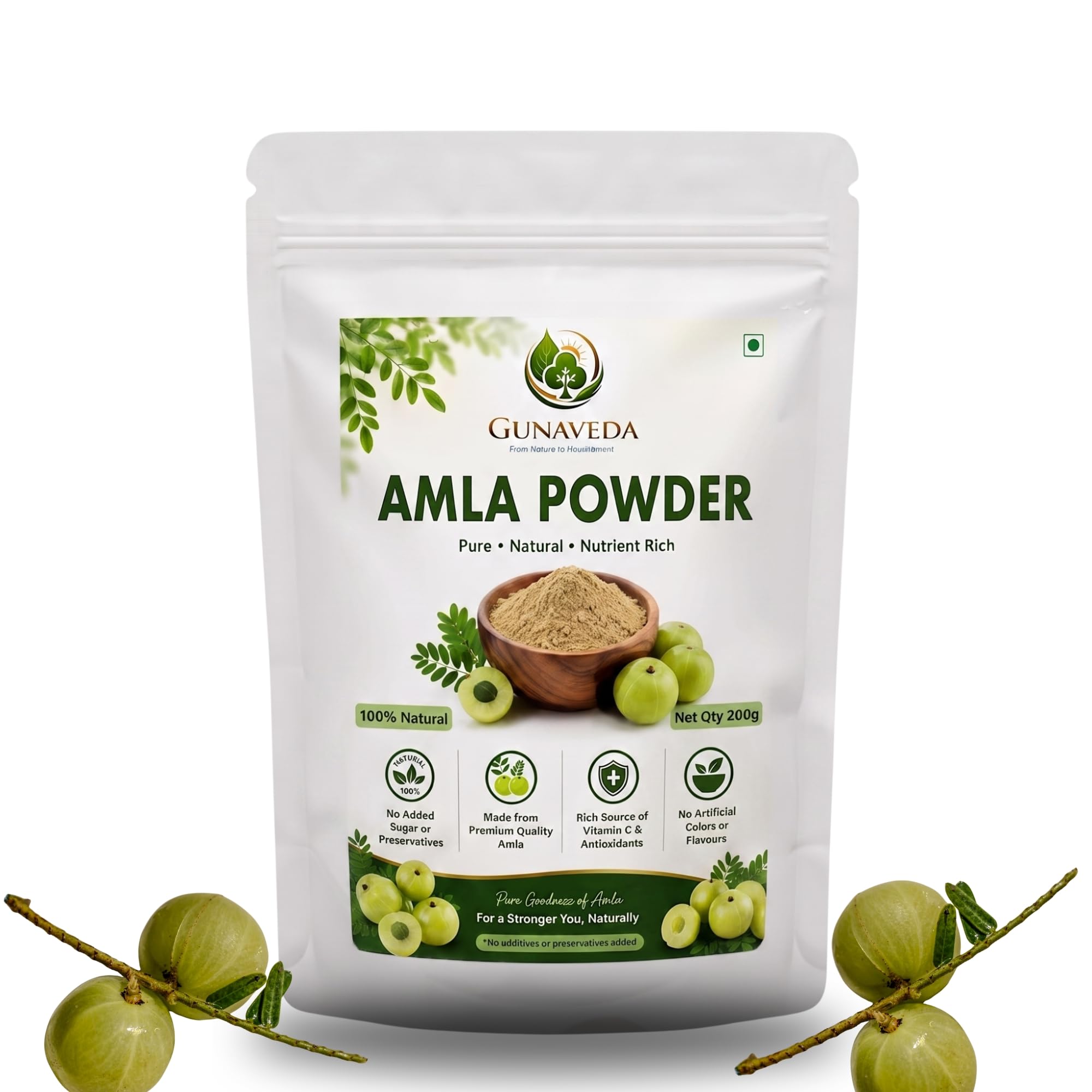 Amla Powder | Rich in Antioxidants and Vitamin C | 100% Pure & Natural | Indian Gooseberry/Avla Powder for Hair Growth, Glowing Skin | pack of (200g/400g)-picture-20