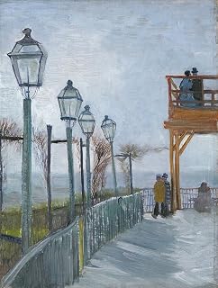 Terrace and Observation Deck at the Moulin de Blute-Fin Montmartre (early 1887) Poster Print by Vincent van Gogh (18 x 24)
