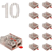10 PCS 10mm COB LED Strip Connectors with PCB Cable, Solderless Transparent LED Light Strip Adapters for COB Strip Extension and Corner Connections