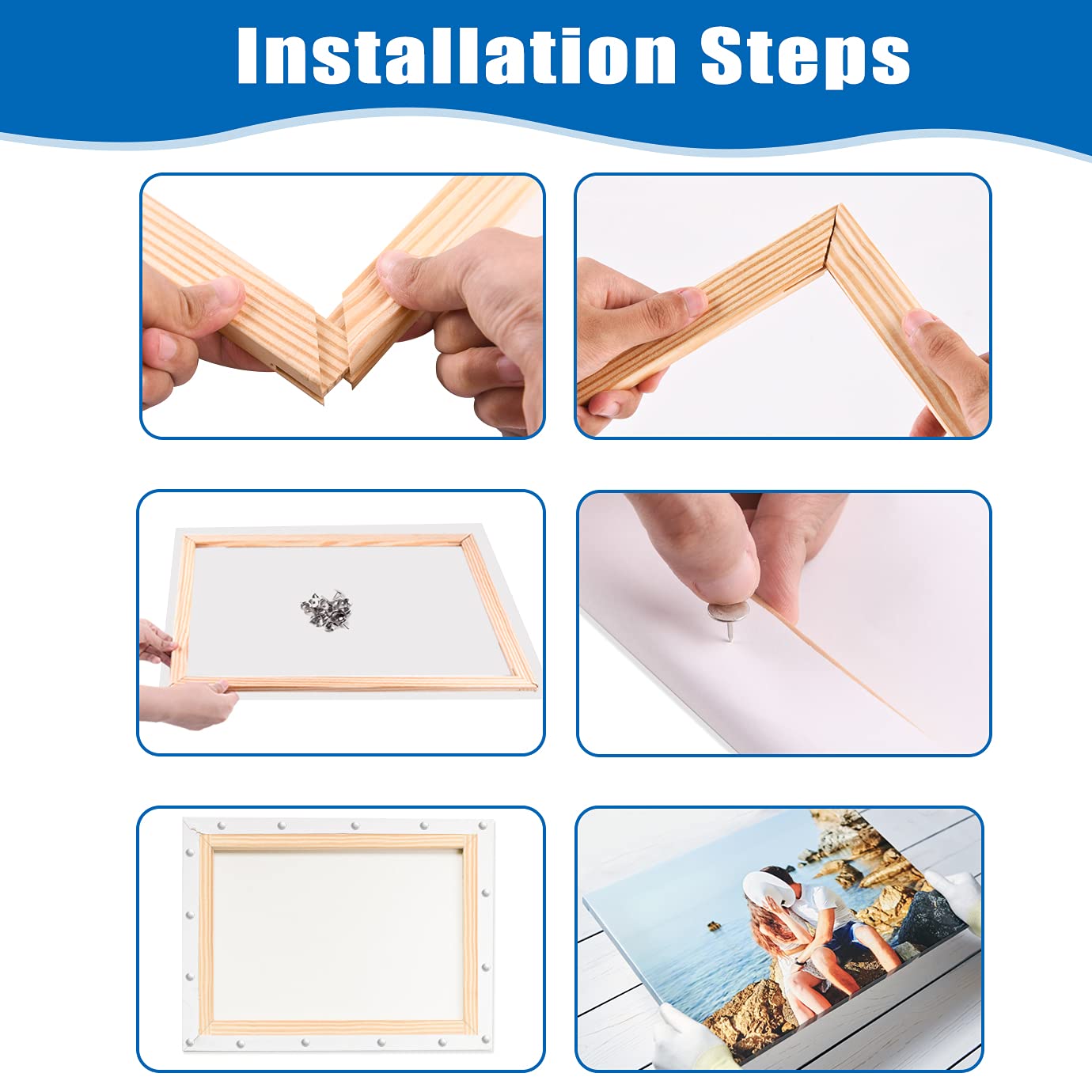 様々な木枠(ストレッチャーバー)