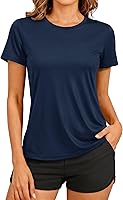 TACVASEN Women's UPF 50+ Short Sleeve Sun Protection Shirt Quick Dry Workout Tee for Running Gym Hiking Yoga