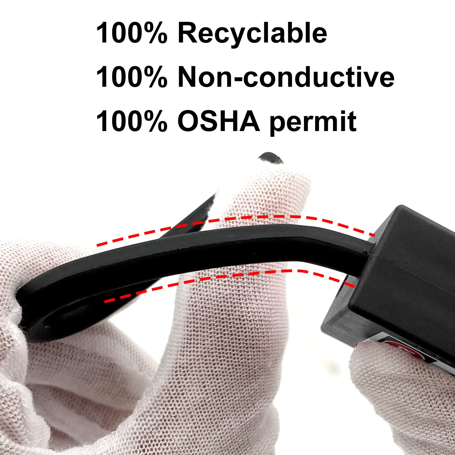 RecycLock Candado de seguridad, con llave diferente, OSHA Loto candados de seguridad para estaciones de bloqueo y dispositivos con número (1-10) (número 1-10) (número 1-10)