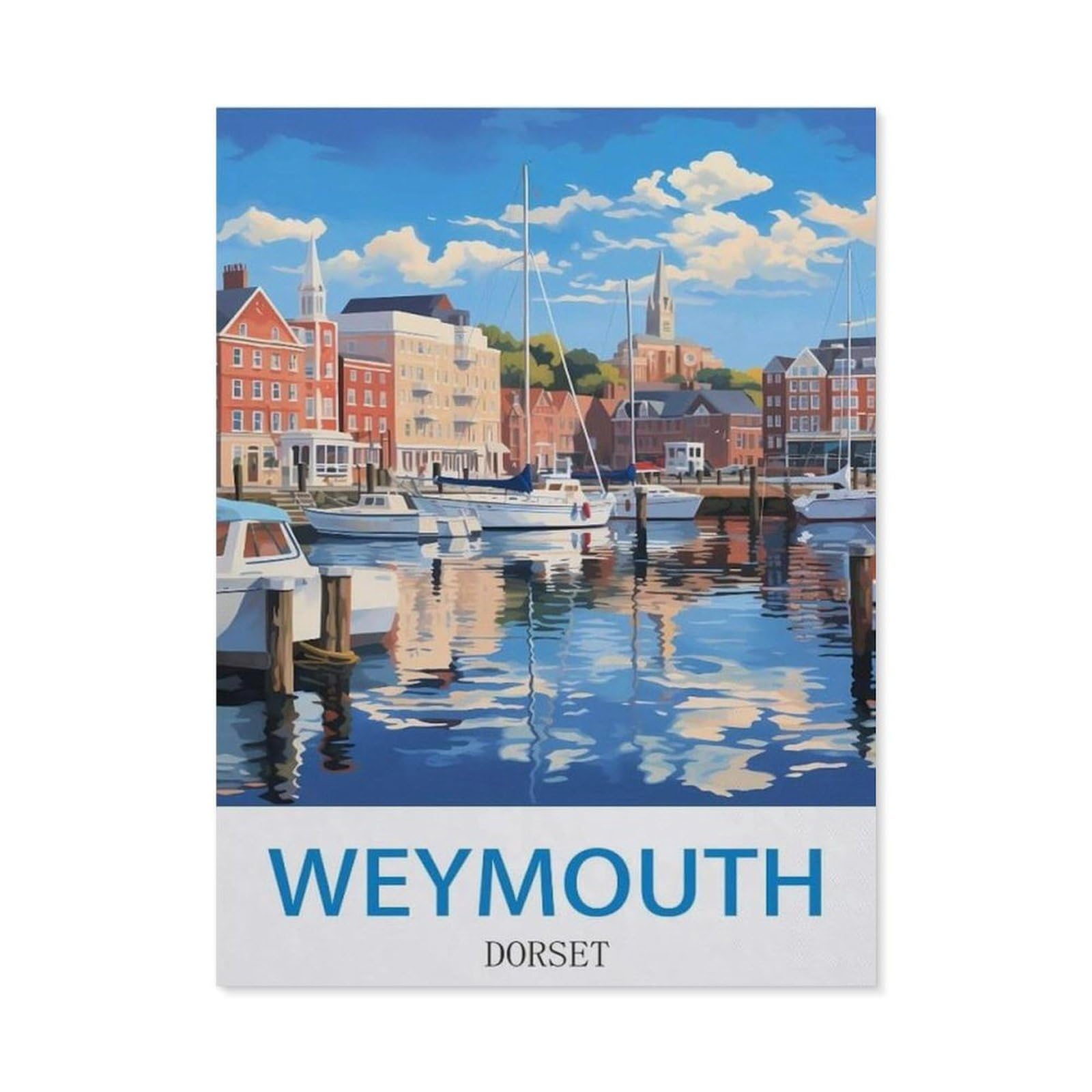 Jigsaw Puzzles 1000 Pieces，Weymouth Dorset，Wood Children Games Educational Toys（75x50cm）-DY80