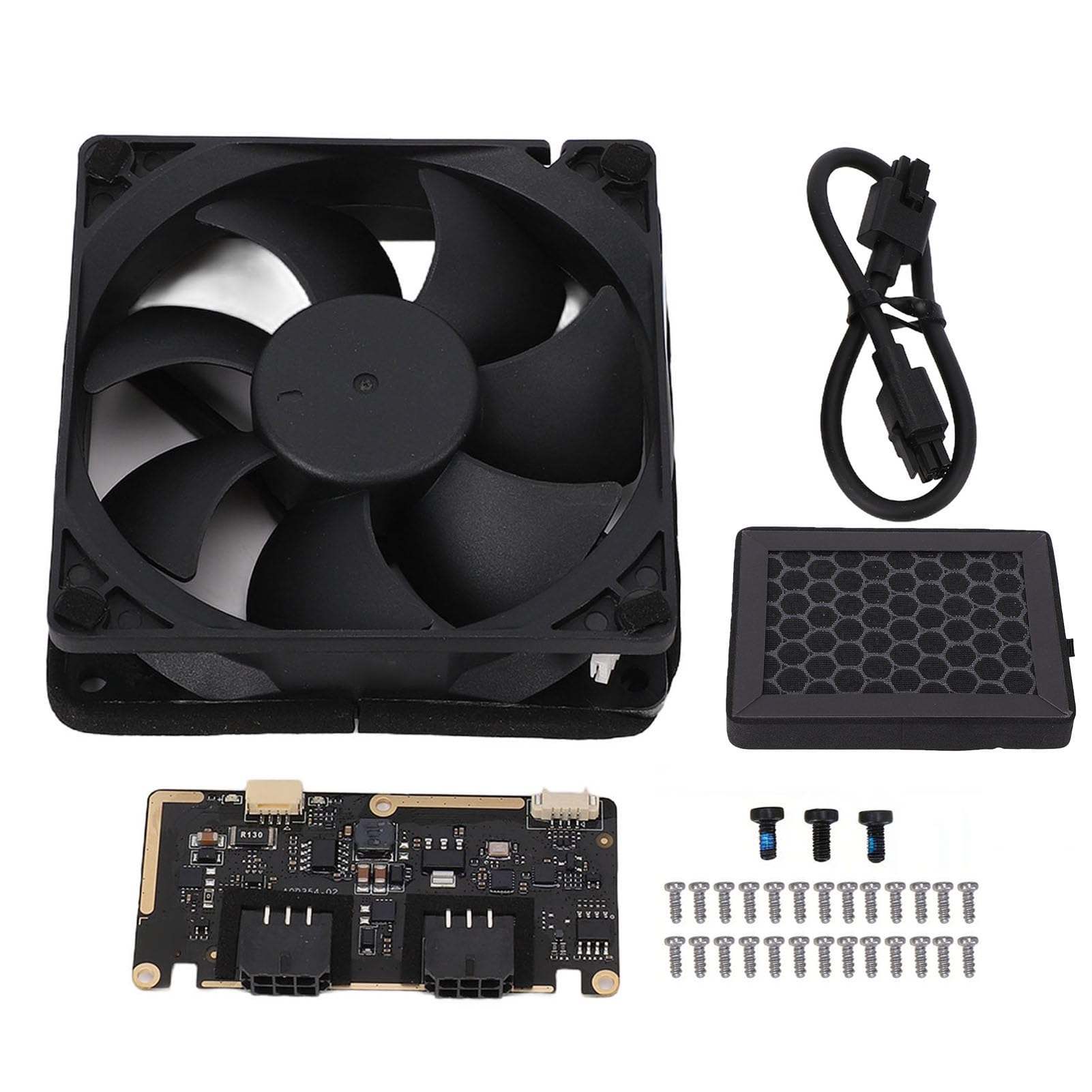FTVOGUE Lab P2S Externes Abluftventilator-Set, Aktives ABS-Luftstrom-Lüftungssystem mit Filter, Rauch-VOCs-Reduzierung, 6-poliges Kabel, für die Einrichtung Einer Externen Entlüftung von 3D-Druckern