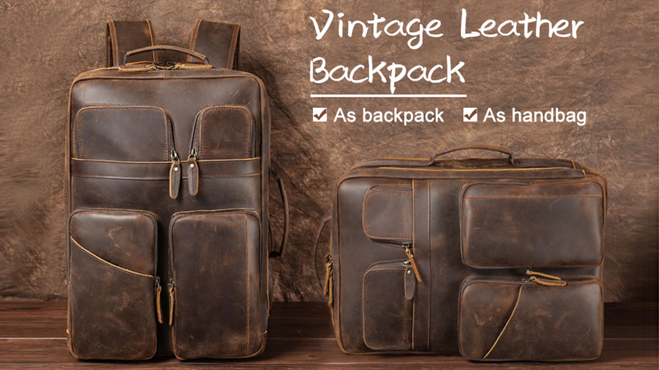 tiding leather backpack