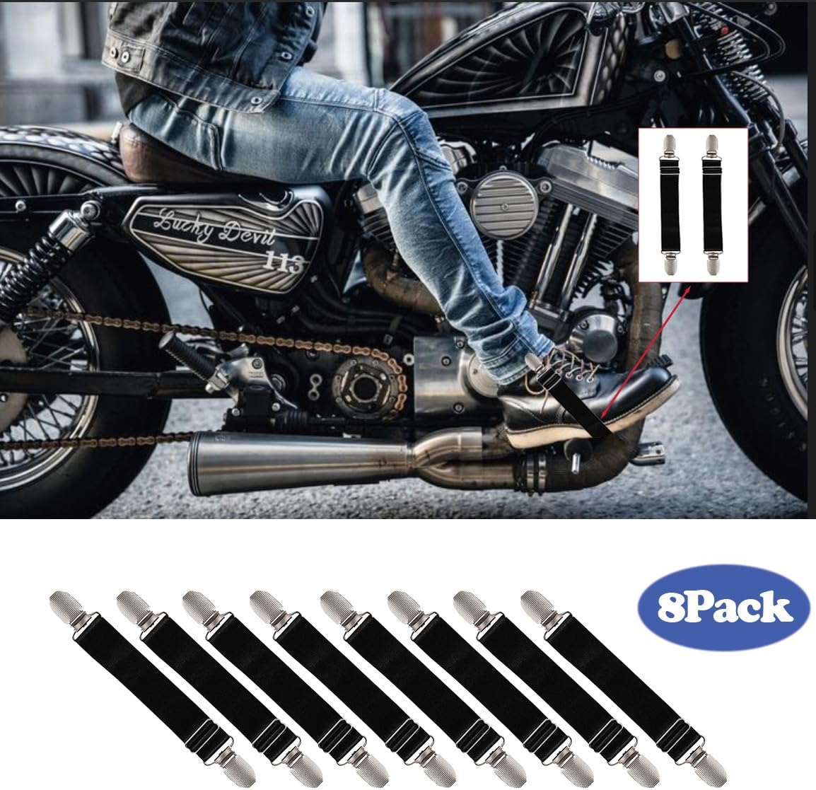 Women’s Thigh Garter Belts Stocking Clip Elastic Gothic Leg Straps Buckle Non-slip Garter Socks Holder Clamps For Sexy Women Girls - Image 5