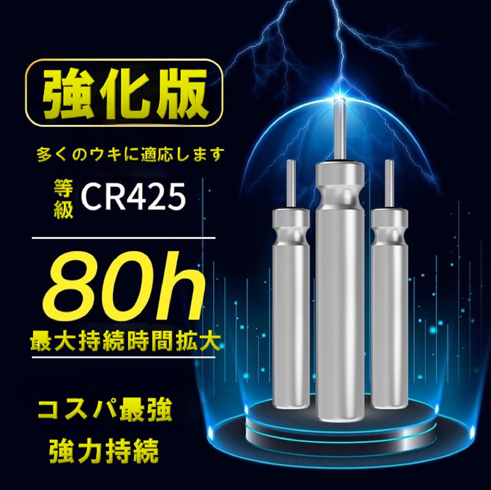 [ACTIL] リチウム電池 CR425 20個パック 電気ウキ用 BR425互…