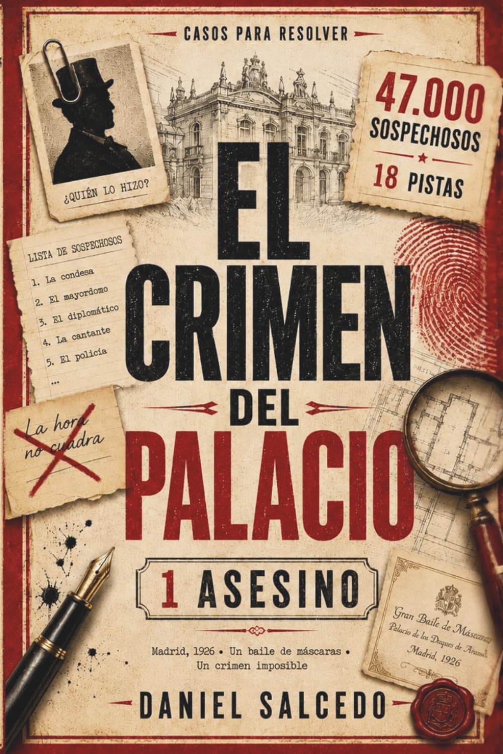 El Crimen del Palacio: 47.000 sospechosos, 18 pistas y 1 asesino | Librojuego de deducción criminal para adultos ambientado en Madrid, 1926