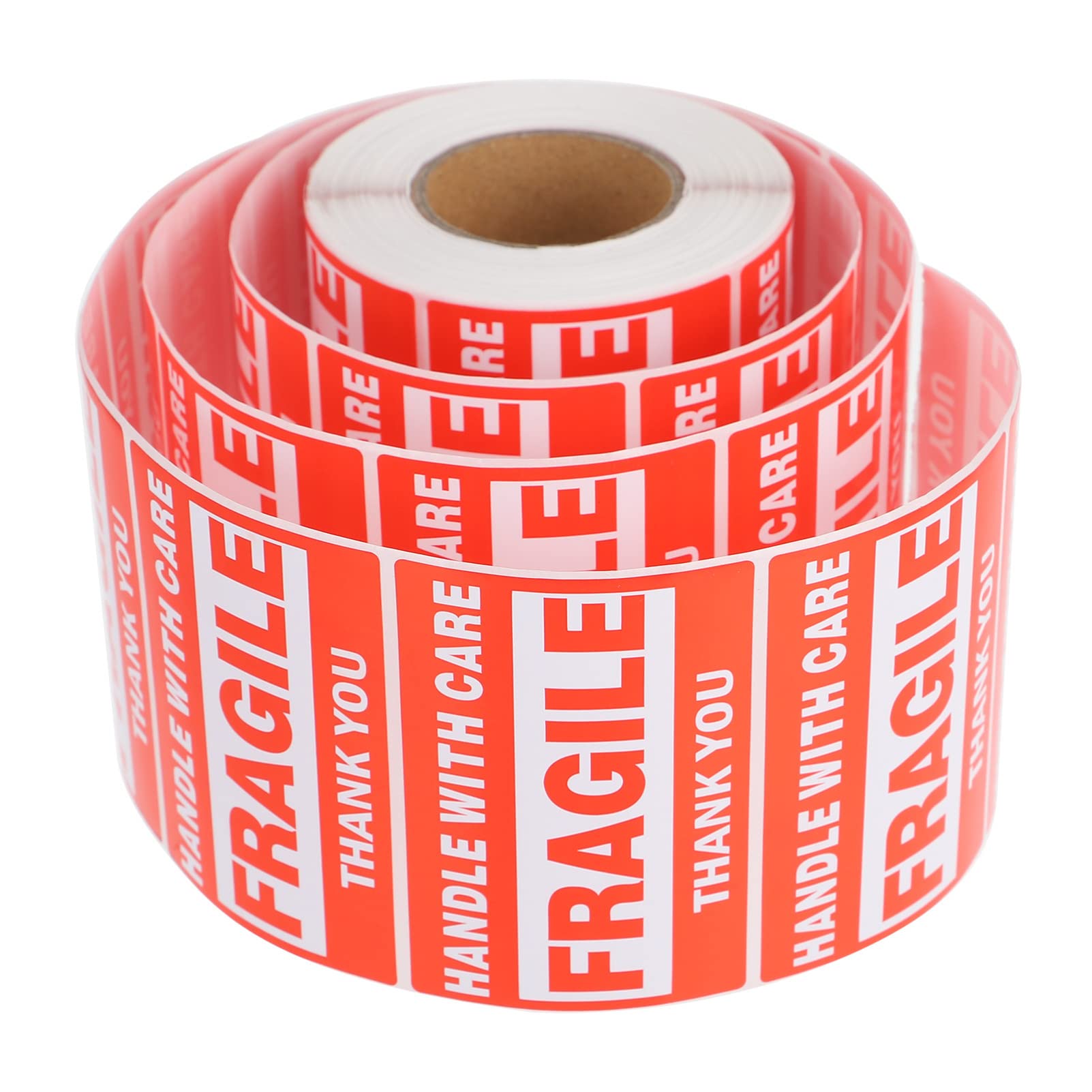 DIYEAH 1Roll Fragile Warning Stickers Handle with Care Labels for Shipping Packaging Easy to Use Ensure of Your Important Shipments