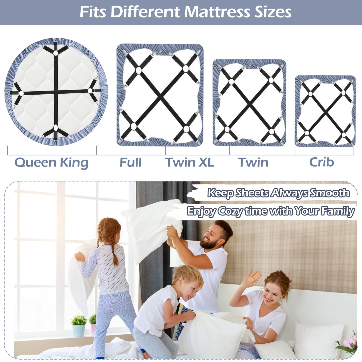 SUBTAVIK 2 Pcs Bed Sheet Clips - Image 3