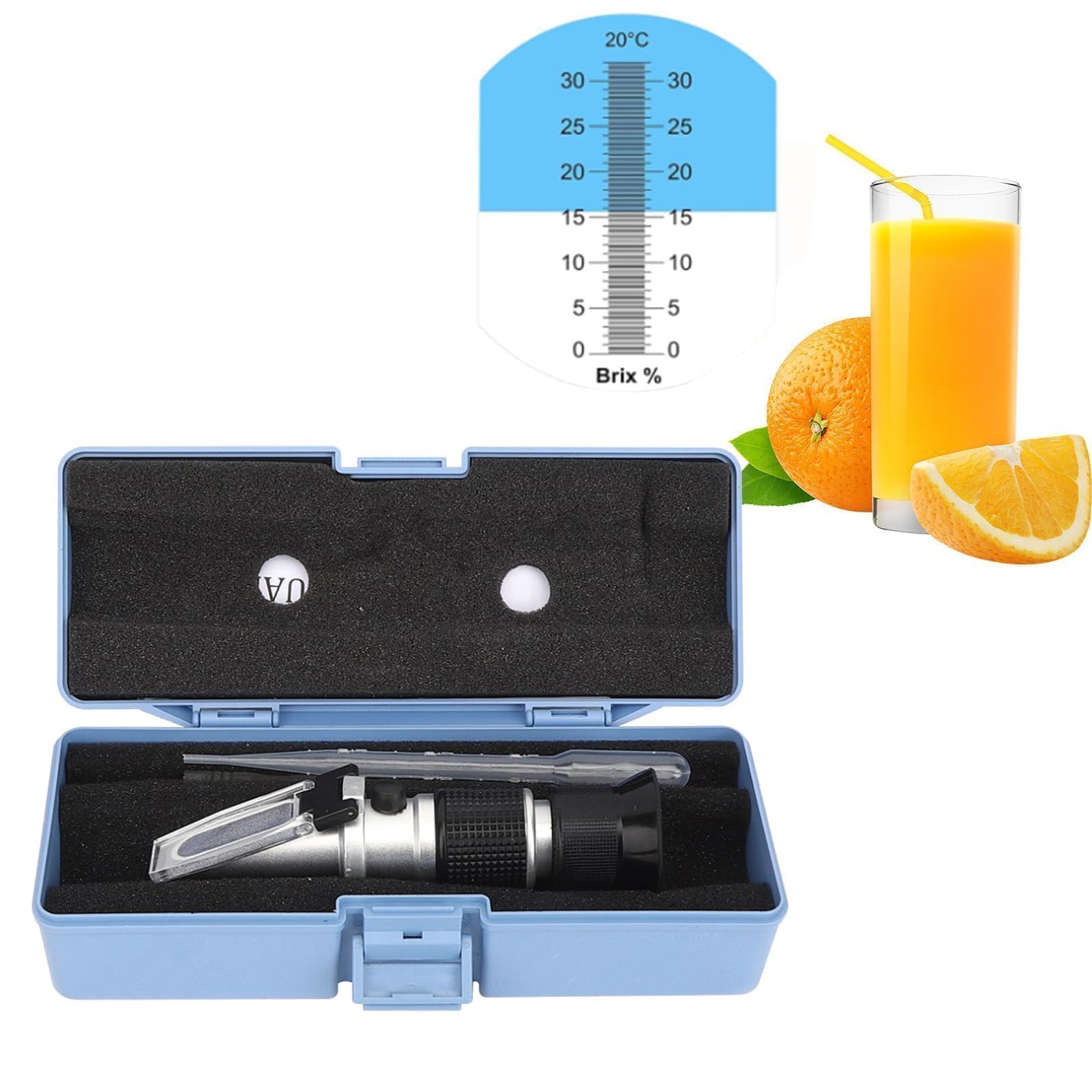 0-90% Brix-refractometer Suiker Refratometro voor voedselinhoud vruchtensapvloeistoffen ATC-meetinstrument – koop de beste producten in de online winkel