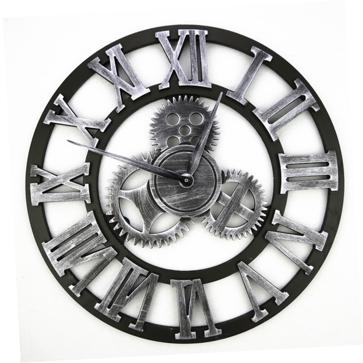 Ciieeo Reloj de Pared Decorativo de Estilo Industrial Retro Batería para Salas de Estar Cocinas Oficinas Diseño de Engranajes para Decoración de Pared