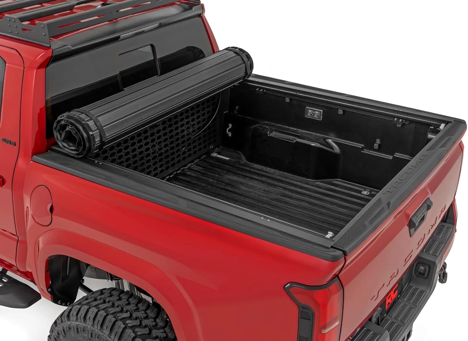 Rough Country Hard Roll-Up Tonneau Cover for Toyota Tacoma (2024-2026) - Aluminum Truck Bed Cover, Fits 5' Bed