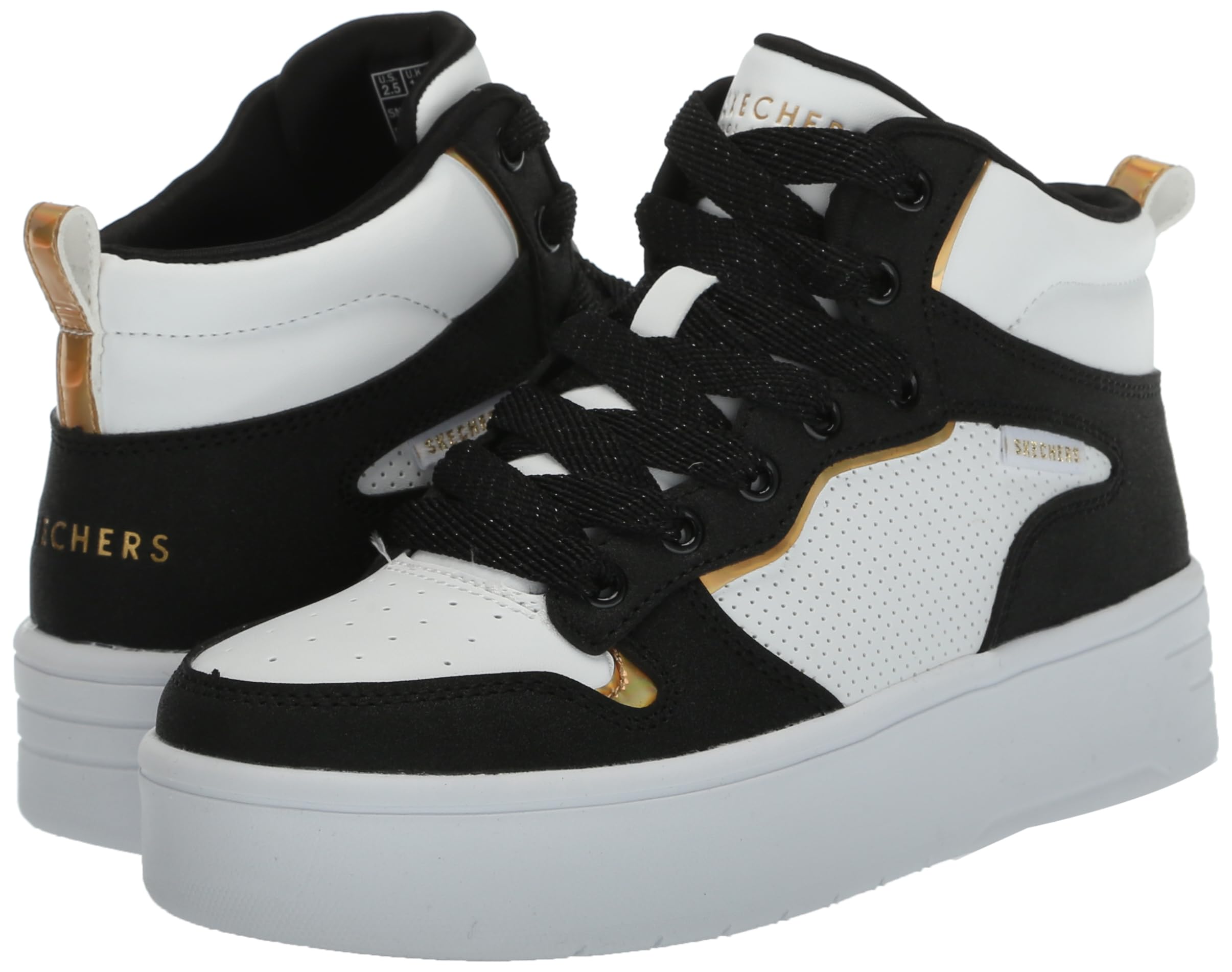 Skechers Court High-Shine Kicks, Scarpe da Ginnastica Bambine e Ragazze