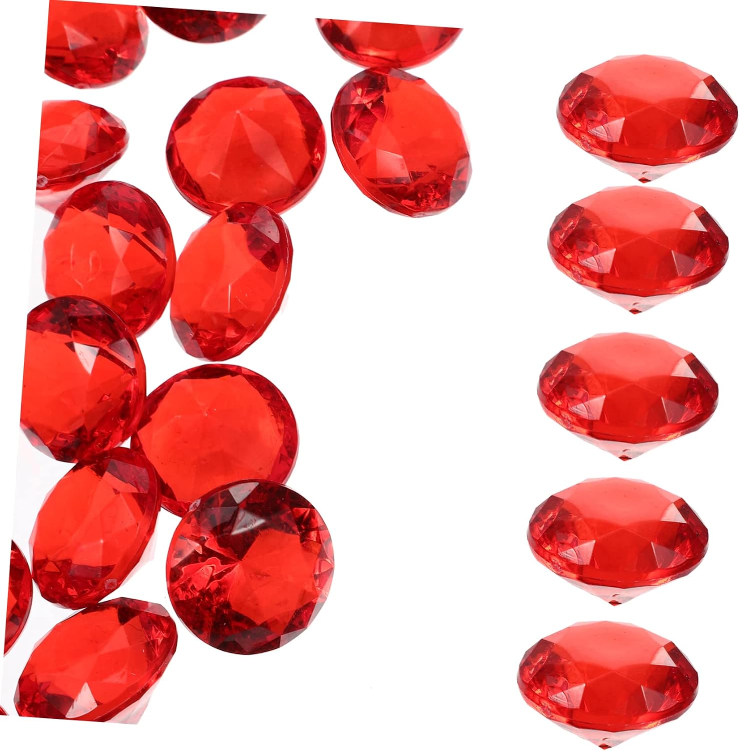 LIFKOME 1bag Valentine Day Simulated Gems for Plastic Vase Fillers Shiny Decorative Accessories for Weddings Bridal Showers and Home Decor