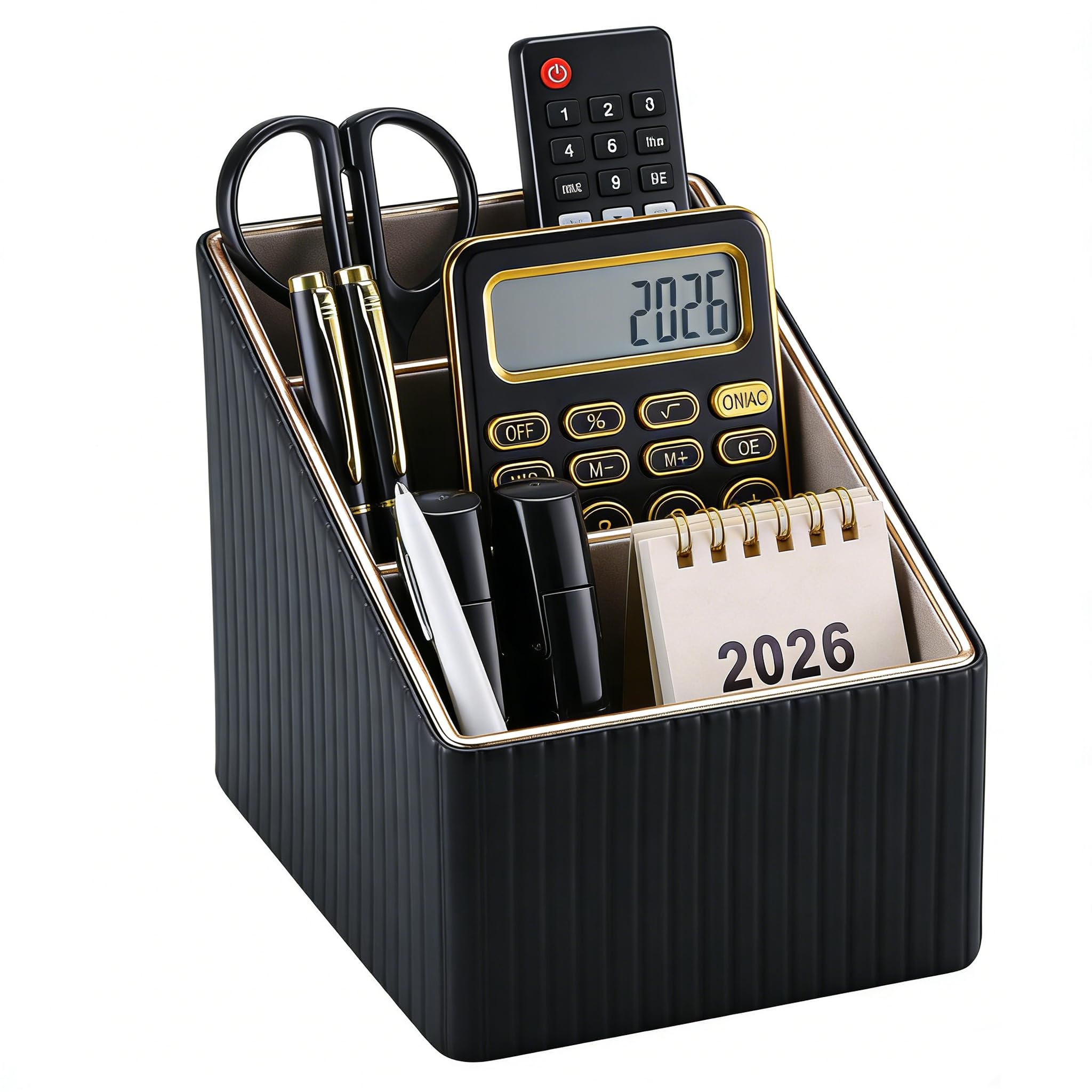 Boîte de rangement pour télécommande TV ANBOO en similicuir avec doublure douce anti-rayures