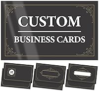 Vista 20 de Tarjetas de visita personalizadas con tu logotipo, personaliza la parte delantera y trasera, 100 unidades imprimibles, personalizadas para pequeñas